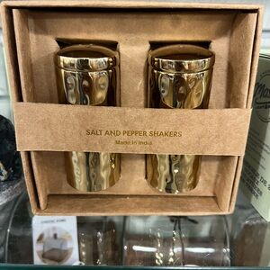 Gold Salt and Pepper Shakers